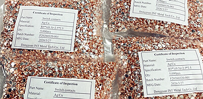 تسليم مستقر لجهات الاتصال الفضية AgCu Bimetal المسامير